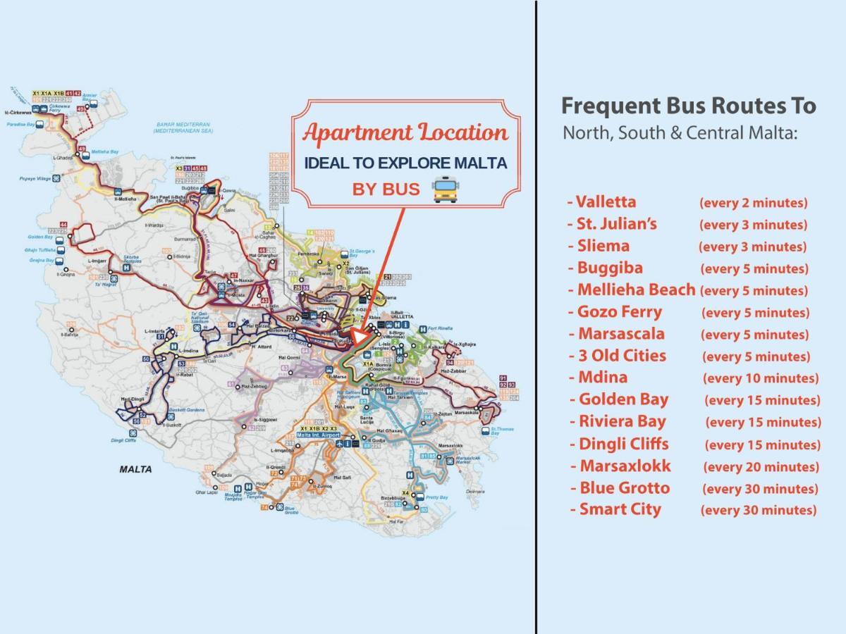 Central Rooms - Near Valletta & Sliema - Best Bus Lines Hamrun Luaran gambar